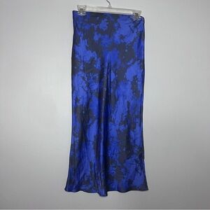 Sundry Blue and Black Midi Slip Skirt Size 1 Like New
